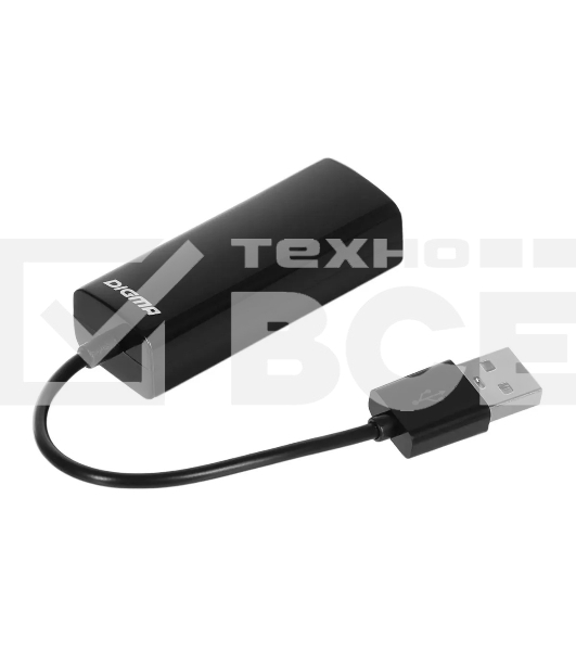 Сетевой адаптер Digma D-USB2-LAN100 Net Adapter Ethernet USB 2.0 (pack:1pcs)