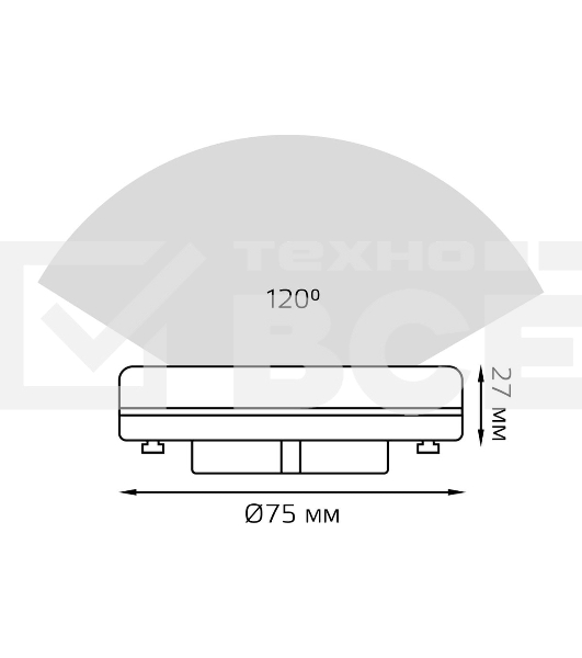Лампа cветодиодная Gauss GX53 8W 680lm 6500K диммируемая LED