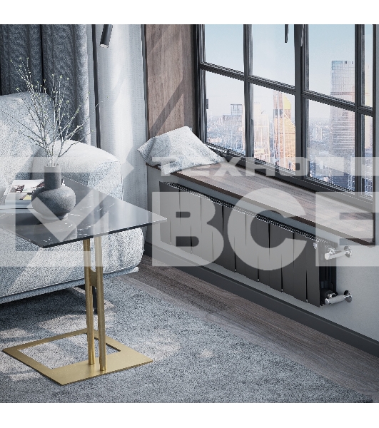 Радиатор биметаллический Royal Thermo PianoForte 200 черный- 14 секц.