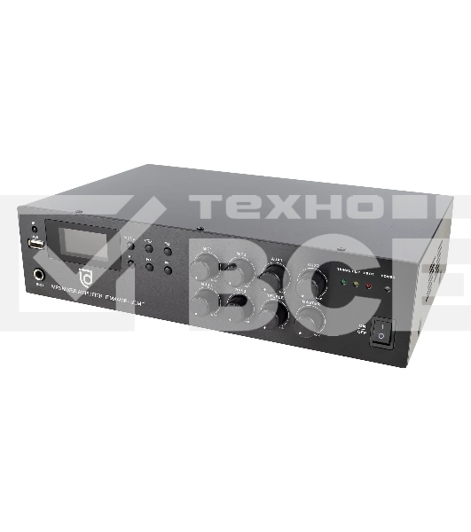 Микшер-усилитель Intrend ITMXAMP-120MT MP3, FM тюнер, USB, Bluetooth, 2хMic/3хLine входы, 1хLine выход,120 Вт, 4/8Ом/100V, IR-пульт в комплекте