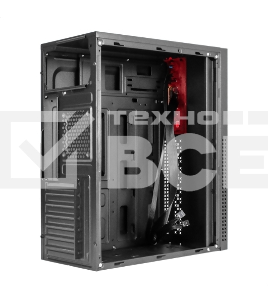 Компьютерный корпус Miditower ExeGate AA-443-UNS400 (ATX, БП UNS400 с вент. 12см, 2хUSB+HD Audio, черный)