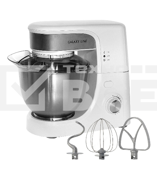 Миксер Galaxy Line GL 2231, белый, планетарный, 700 Вт, 12 скоростей