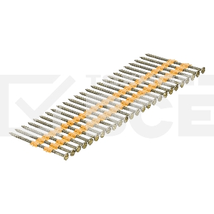 Гвозди Denzel для пнев. нейлера (крашен.), длина - 65 мм, диам. - 2,9 мм, 2000 шт.