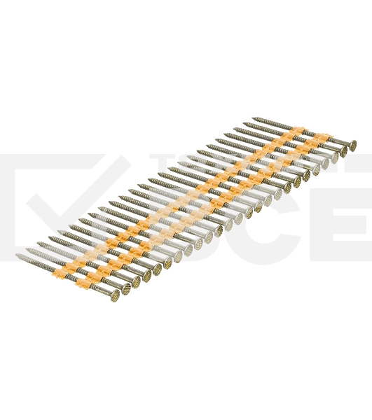 Гвозди Denzel для пнев. нейлера (крашен.), длина - 65 мм, диам. - 2,9 мм, 2000 шт.