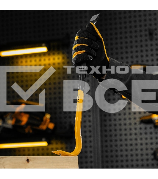 Лом-гвоздодер Denzel 450 мм, шестигранный 16 мм, окрашенный, сталь 65