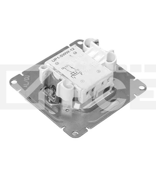 Механизм выключателя EKF UP1-SWW-12 одноклавишный, перекрестный, белый Эпика