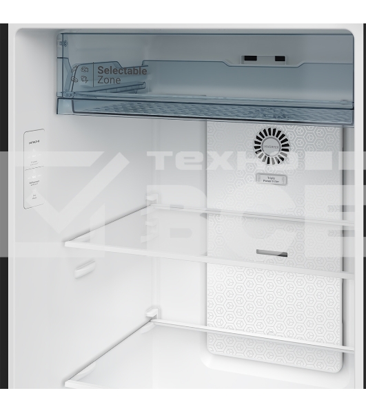 Холодильник Hitachi HRTN6443SXCS серебристый двухкамерный 315/94л морозилка сверху