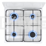 Плита газовая Weissgauff WGS G4G01 W белый, конфорок 4 газовых, духовка 50 л, 50 см x 85 см x 51 см, фото4