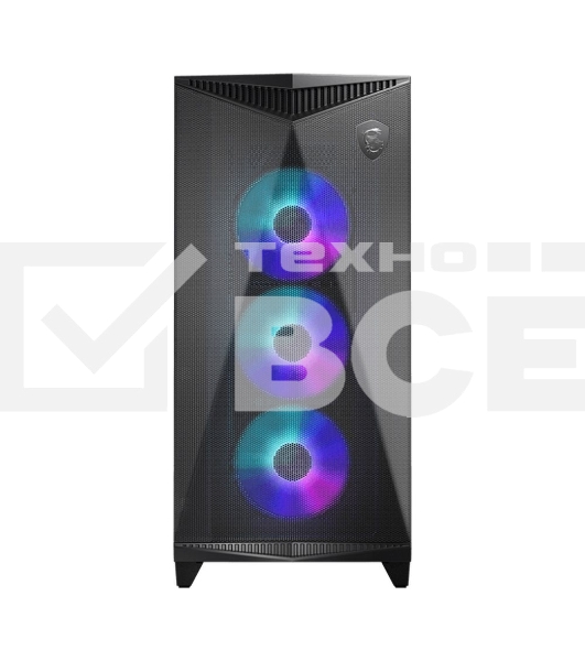 Компьютерный корпус MSI MPG GUNGNIR 300R AIRFLOW Midi Tower, EATX, 2xUSB 3.2 Gen 1, 1xUSB 3.2 Gen2 Type-C,4x120mm PWM ARGB Fan, ARGB+PWM Control Board, Tempered Glass Window