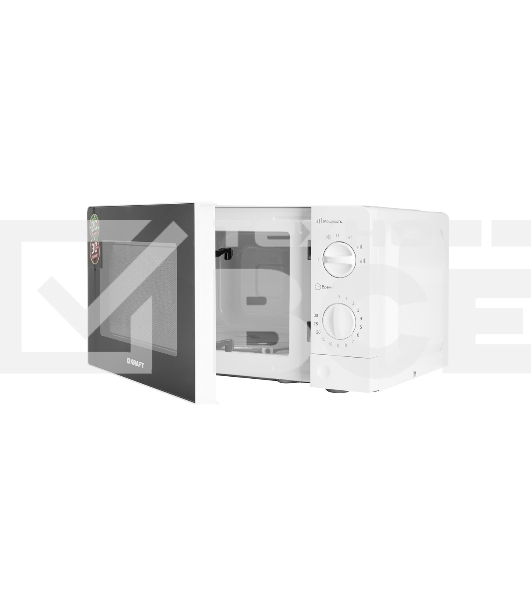 Микроволновая печь Kraft KF-20MW7W-101M белый, 20 л, 700 Вт, переключатели - поворотный механизм