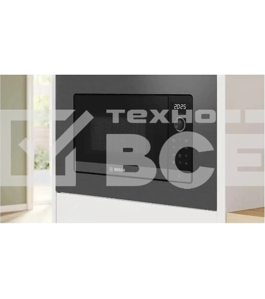 Микроволновая печь встраиваемая Bosch BEL623MD3 серый/черный, 20 л, 800 Вт, переключатели - поворотный механизм/сенсор