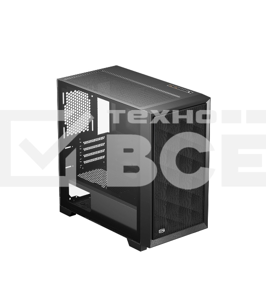 Корпус без блока питания PCCooler C3D310 BK, Mesh Mid Tower, Black, TG, 0.6 SPCC, no fans mATX, mITX 165/350/200mm 3x2.5