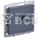 Розетка компьютерная IEK BRITE РК10-БрМ RJ45 кат.5E маренго, фото 1