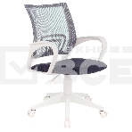 Кресло компьютерное Бюрократ CH-W695NLT TW-04 TW-12 темно-серый, сетка/ткань, крестовина пластик, пластик белый, фото 1
