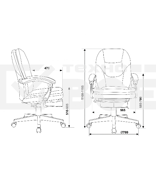 Кресло руководителя Бюрократ T-9950MSG-F Fabric черный Light-20, крестов. пластик, подст. для ног