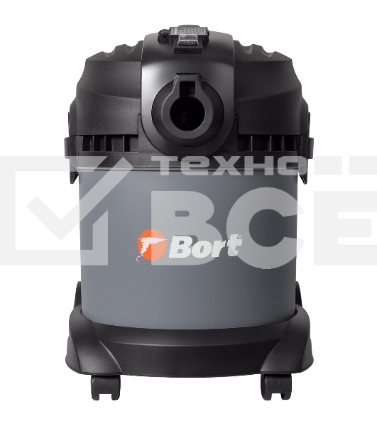 Строительный пылесос Bort BAX-1520-Smart Clean серый, 300/1400 Вт, уборка сухая/влажная, пылесборник бак, 20 л