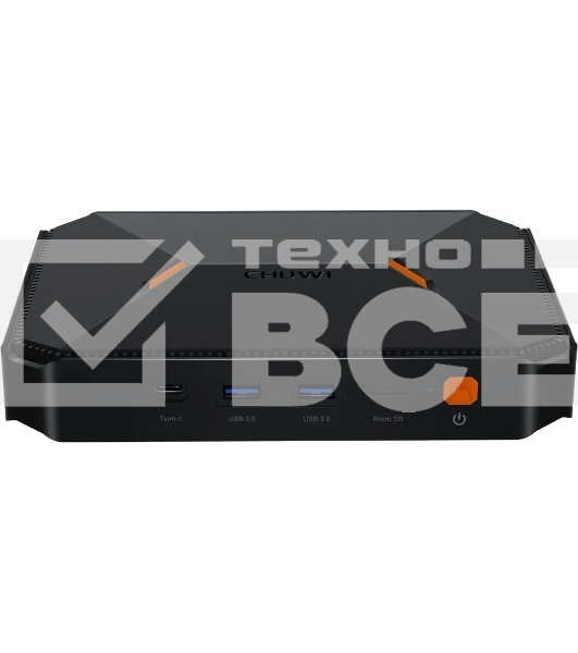 Компьютер Chuwi HeroBox  Intel N-series N100(0.8Ghz)/8192Mb/256SSDGb/Int:Intel UHD Graphics 600/BT/WiFi/war 1y/0.59kg/Black/Win11Pro + USB2.0*2/USB3.0*2/Type-C*1/HDMI*1/VGA*1/RJ45*1/WIFI6,BT5.2/bracket