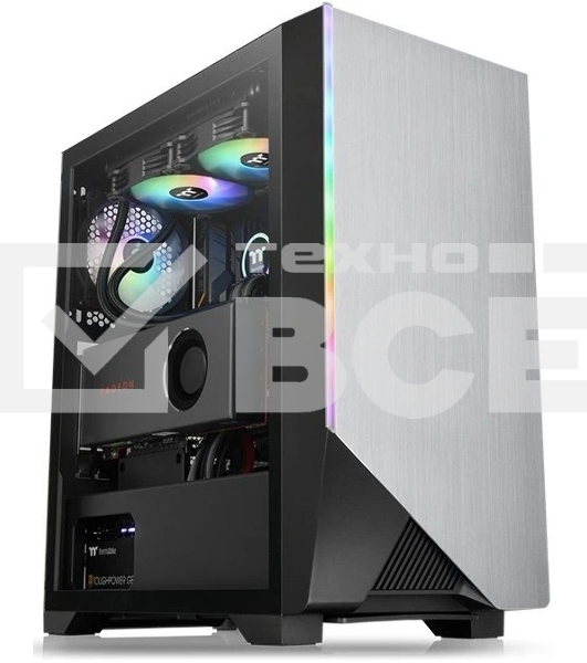 Компьютерный корпус Thermaltake H550 TG RGB черный без БП ATX 5x120mm 5x140mm 2xUSB2.0 1xUSB3.0 audio bott PSU