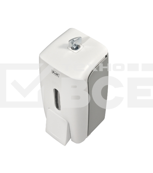 Дозатор для жидкого мыла пластик Puff-8120 белый, 0,8 л