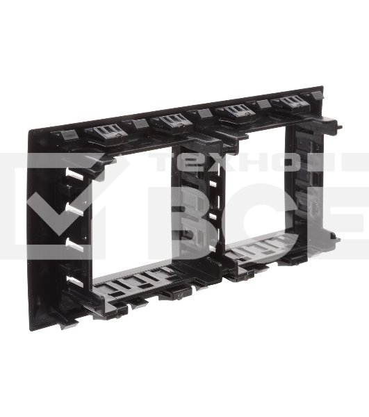 Рамка-суппорт 4 мод. Avanti для In-liner Front черный ДКС 4402914