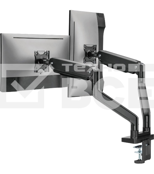 Кронштейн для мониторов Ultramounts UM731 черный 17'-35' макс.16кг крепление к столешнице поворот и наклон