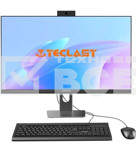 Моноблок Teclast T24 Air 23.8' Full HD i5 12600H (2.7) 32Gb SSD 1Tb Iris Xe CR Windows 11 Pro GbitEth WiFi BT 120W клавиатура мышь Cam черный 1920x1080