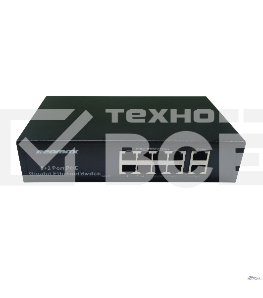 Коммутатор неуправляемый NEOMAX NMS-110PoE-1000-S, 10 портов 1000 Mbps, 8xPoE, металл