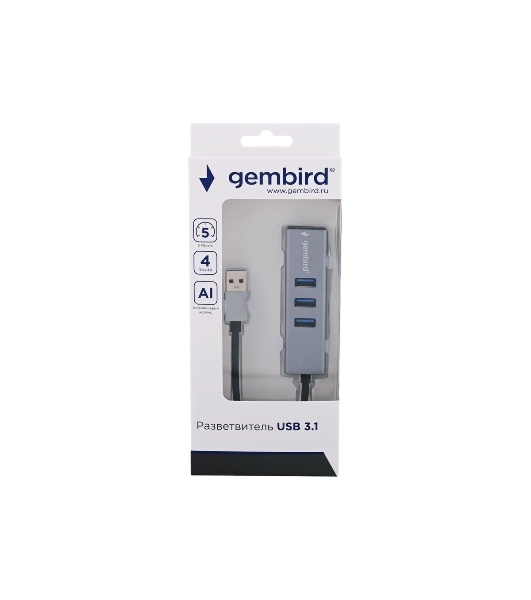 USB-концентратор Gembird UHB-C454, USB, USB 4 порта, USB