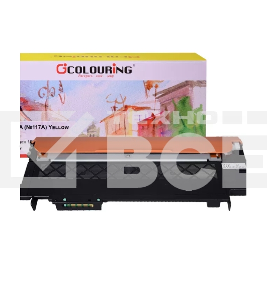 Картридж лазерный Colouring CG-W2072A (№117A) Yellow (700 копий) для принтеров HP Color Laser 150nw/150a/178nw/179fnw