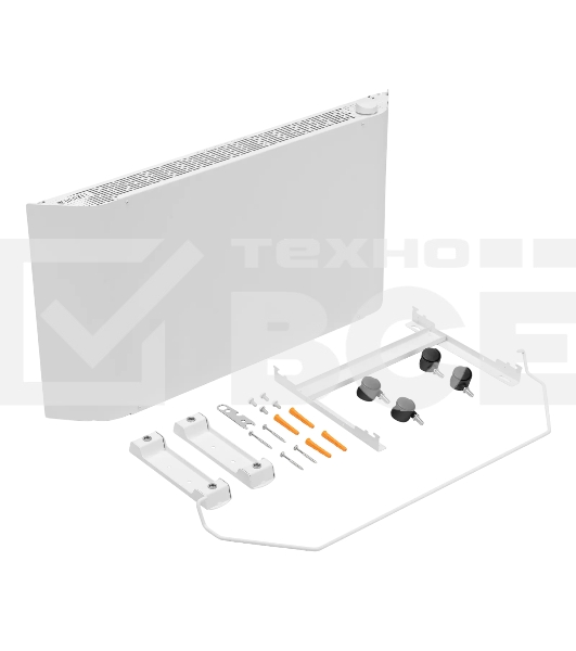 Конвектор Denzel XCE-2000 белый, 2000 Вт, 25 м2, термостат