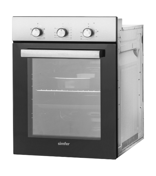 Электрический духовой шкаф Simfer B4EM16016, встраиваемый, нержавеющая сталь