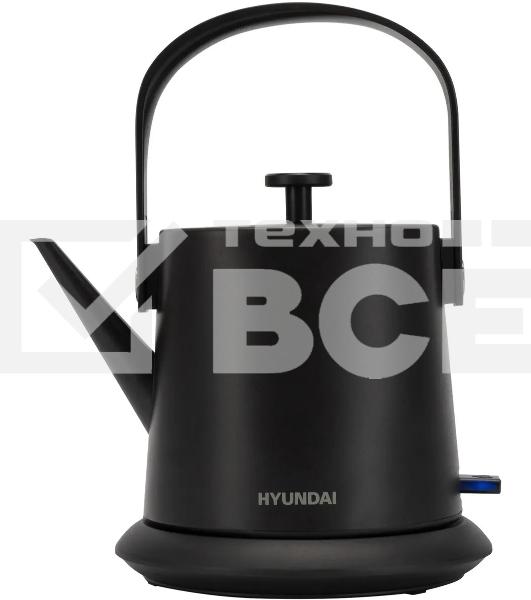 Чайник электрический Hyundai HYK-S2042 0.6 л, 1000 Вт, черный