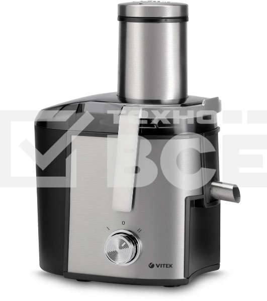 Соковыжималка центробежная Vitek VT-3667 ST 1,8 л, 1500 Вт, стальной