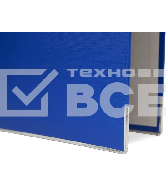 Папка-регистратор Silwerhof 2013371 A4 50мм, ПВХ/бумага синий, металлическая окантовка, сборная (упаковка: 2шт)