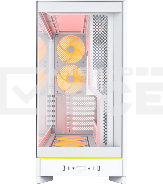 Компьютерный корпус Montech HS02 PRO белый без БП ATX 4x140мм 2xUSB 3.0 audio bott PSU