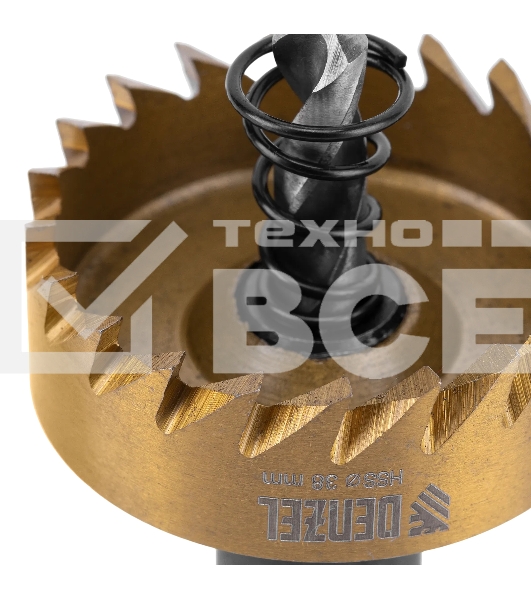 Коронка по металлу Denzel HSS, 38 мм, нитридтитановое покрытие