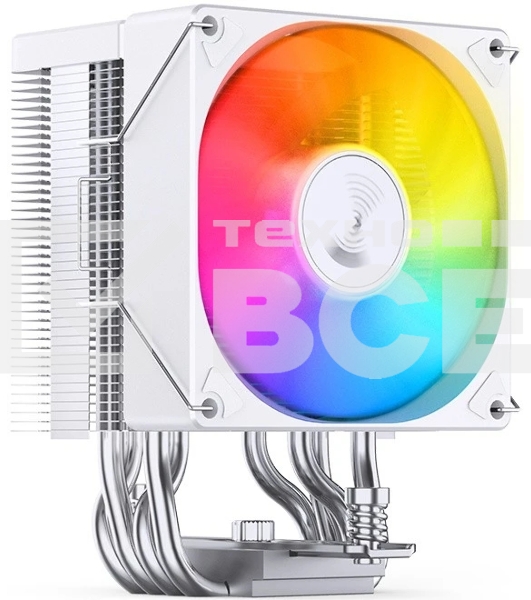 Кулер для процессора JONSBO CR-1400 EVO ARGb (180W, 4-pin PWM, 130мм, Al/Cu, 4x6мм, ARGb, 1x92мм, 38.2CFM, 33.8dBA, 2200RPM, S: 1700/1200/115X, AM4/AM5 белый)
