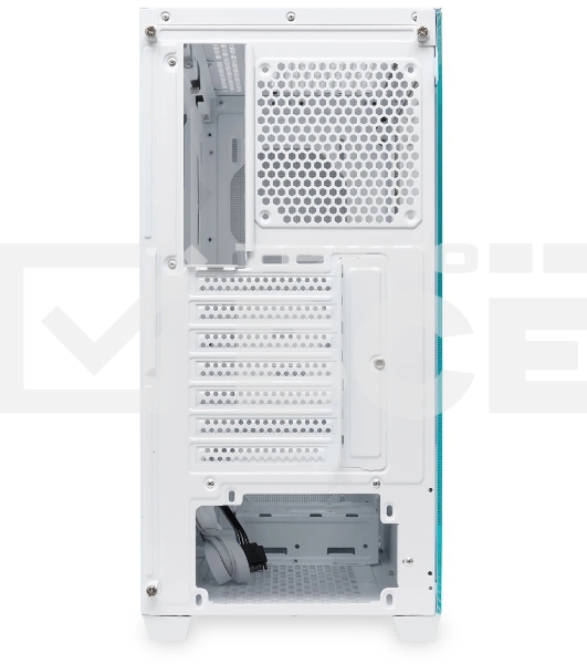 Компьютерный корпус без блока питания HSPD M740, Mesh Mid Tower, белый, TG, 0.6 SPCC, no fans, E-ATX, ATX, mATX, mITX, 170/400/200мм, 4x2.5