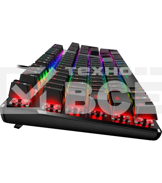 Клавиатура проводная игровая проводная Genius Scorpion K12 /механическая/коричневые переключатели/RGb/Анти-Ghosting/USB/кабель 1.8м/черный (31310057402)