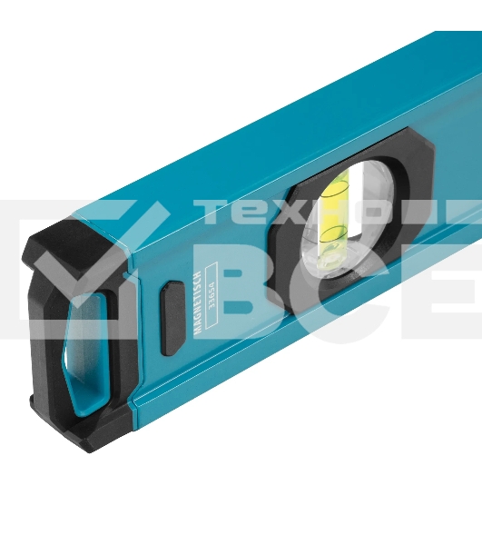 Уровень Gross 33654 алюминиевый, магнит., фрезерованный, 3 глазка, 0,5 мм/м, 1200 мм