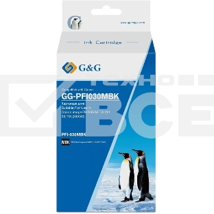 Картридж струйный G&G GG-PFI030MBK PFI-030MBK черный матовый (55мл) для Canon imagePrograf TA-20/30 TM-240/340