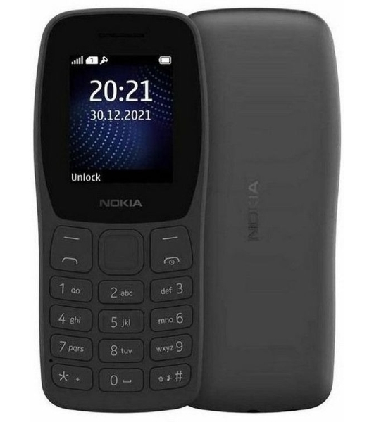 Мобильный телефон Nokia TA-1416 105 DS темно-серый моноблок 2Sim 1.77' 120x160 Series 30+ GSM900/1800 Protect FM