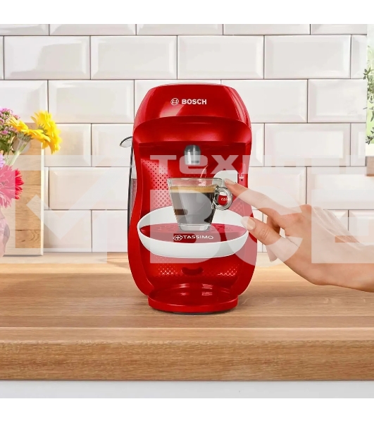 Кофемашина капсульная Bosch Tassimo TAS1006 Happy красный, исп. кофе - капсулы, 0.7 л, 1400 Вт.