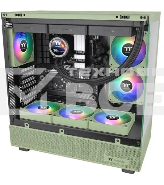 Комплект вентиляторов для корпуса Thermaltake CT140 EX ARGB Sync (3 шт.) зеленый, 140 мм, 1800 об/мин, 30.7 дБ, 4 pin