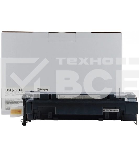 Картридж F+ imaging, черный, 6 500 страниц, для HP моделей LJ P3005dn/P3005x/M3027 (аналог Q7551A), FP-Q7551A