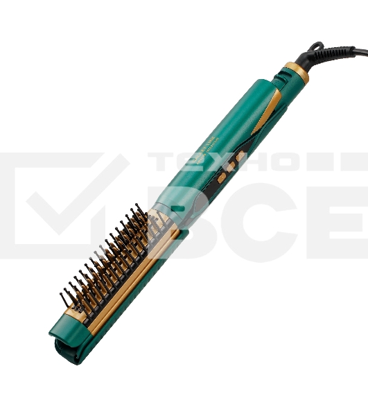 Мультистайлер Galaxy Line GL 4525, изумрудный, 70 Вт, регулировка температуры 120-220°C, LED-дисплей, керамическое покрытие, автооткл. через 60 мин, фиксатор закрытого положения, длина шнура питания 180 см, защитная крышка для расчески, подвесная петля
