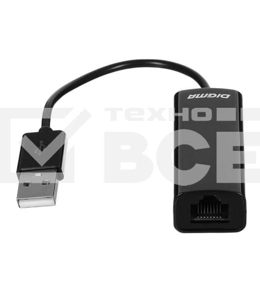 Сетевой адаптер Digma D-USB2-LAN100 Net Adapter Ethernet USB 2.0 (pack:1pcs)