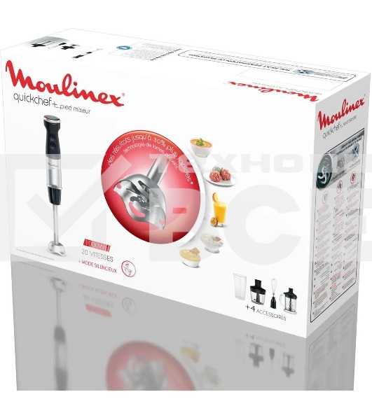 Погружной блендер MOULINEX DD67L810, серебристый/черный