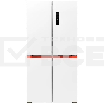 Холодильник LEX LCD505WOrID белый/оранжевый трехкамерный 321/144л морозилка снизу, No Frost, Side by Side, фото 1