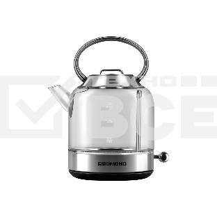 Чайник электрический Redmond KG221 1.5 л, 2200 Вт, стекло/сталь